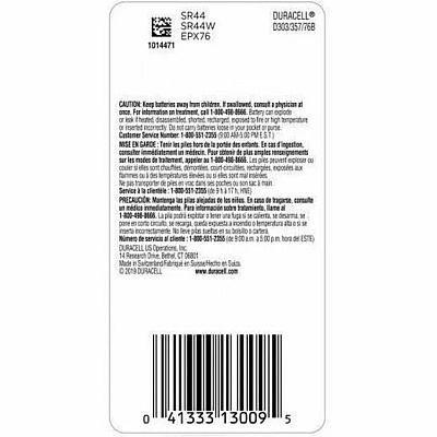 Duracell 303/357 Silver Oxide Battery (DURDL303357)