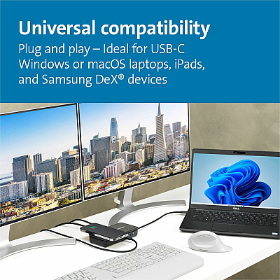 Kensington USB-C Dual 4K Portable Mobile Dock (KMW32800)
