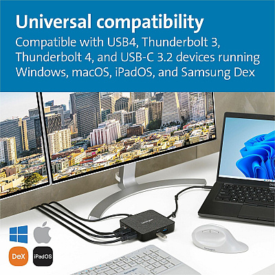 Kensington MD120U4 USB4 Portable Docking Station (KMW32850)