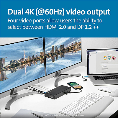 Kensington SD4780p USB 4K Hybrid Docking Station (KMW33620)