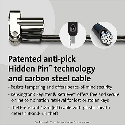 Kensington Universal 3-in-1 Keyed Laptop Lock (KMW62318)