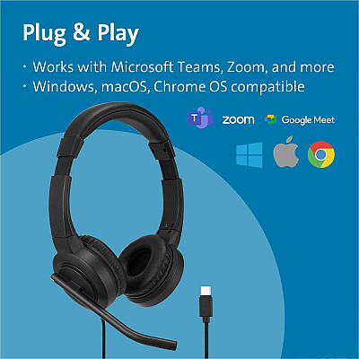 Kensington H1000 USB-C On-Ear Headset (KMW83450)