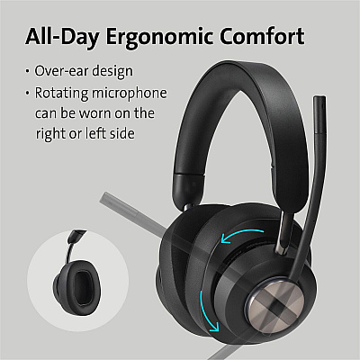 Kensington H3000 Bluetooth Over-Ear Headset (KMW83452)