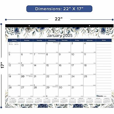 Blueline Abstract Floral Monthly Desk Pad (C194128)