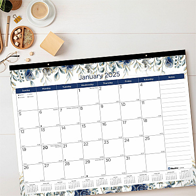 Blueline Abstract Floral Monthly Desk Pad (C194128)