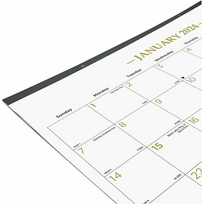 Blueline Classic Gold Monthly Desk Pad Calendar (C199003)