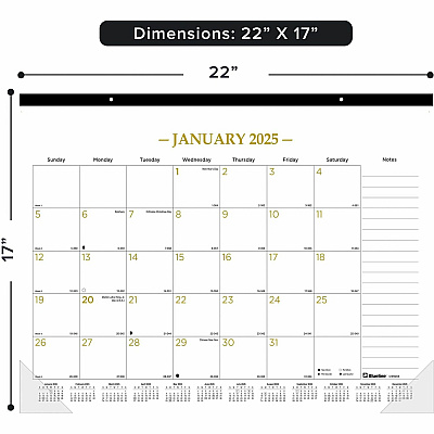 Blueline Classic Gold Monthly Desk Pad Calendar (C199003)