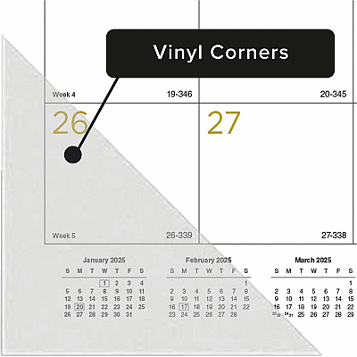 Blueline Classic Gold Monthly Desk Pad Calendar (C199003)