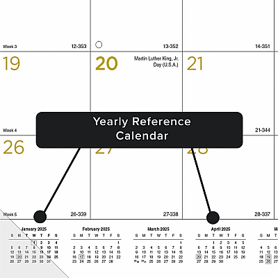 Blueline Classic Gold Monthly Desk Pad Calendar (C199003)