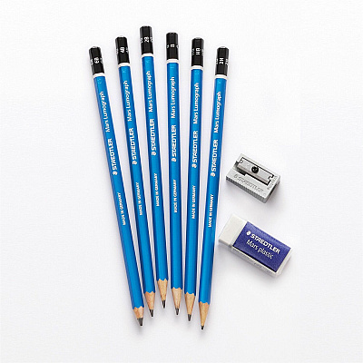 Staedtler Mars Lumograph Graphite Pencil Set (STD61100C8LU)
