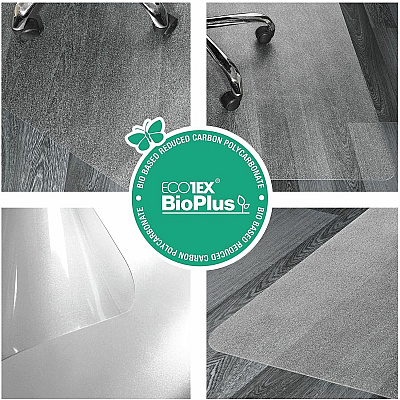 Floortex Ecotex BioPlus Polycarbonate Chair Mat for Hard Floors - 45" x 53" (NCCMFLBS0003)