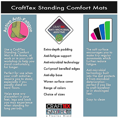 Floortex Black Standing Comfort Mat - 16" x 24" (CC1624BLK)