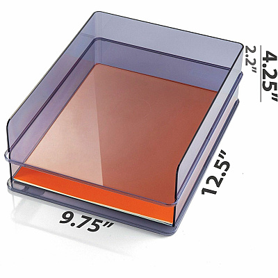 Officemate Stackable Letter Trays, Made from Recycled Bottles, 2PK (OIC21040)