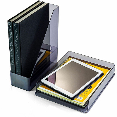 Officemate Recycled Letter Tray & File Desktop Set (OIC26115)