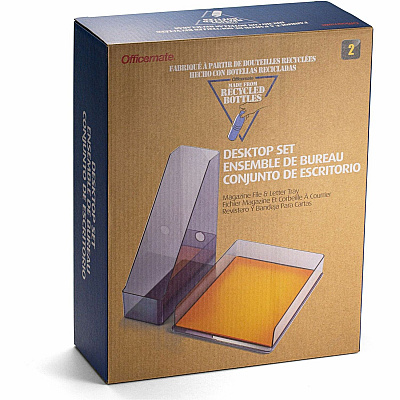 Officemate Recycled Letter Tray & File Desktop Set (OIC26115)