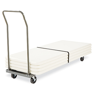 Alera Chair/Table Cart, Metal, 600 lb Capacity, 20.86" x 50.78" to 72.04" x 43.3", Black (ALEFTCART)