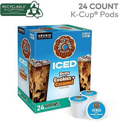 The Original Donut Shop K-Cup Iced Duos Cookies and Caramel Coffee (GMT9881)