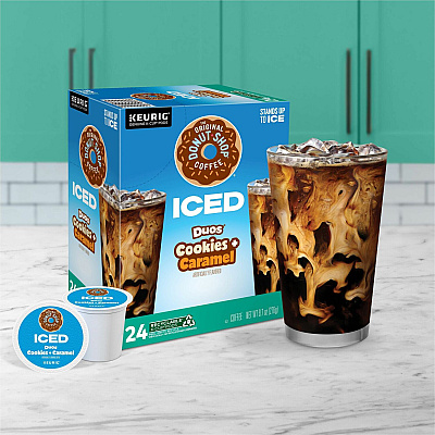 The Original Donut Shop K-Cup Iced Duos Cookies and Caramel Coffee (GMT9881)