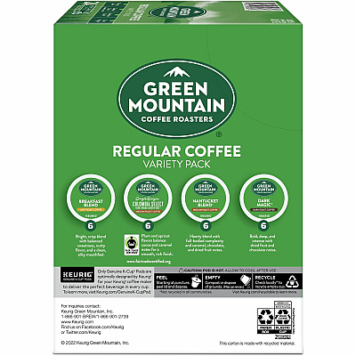 Green Mountain Coffee Roasters K-Cup Regular Coffee Variety Pack (GMT9974)