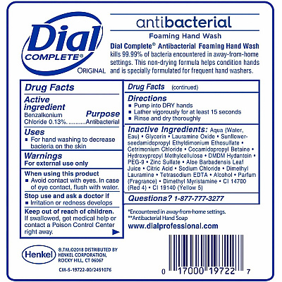 Dial Antibacterial Foaming Hand Wash (DIA19723)