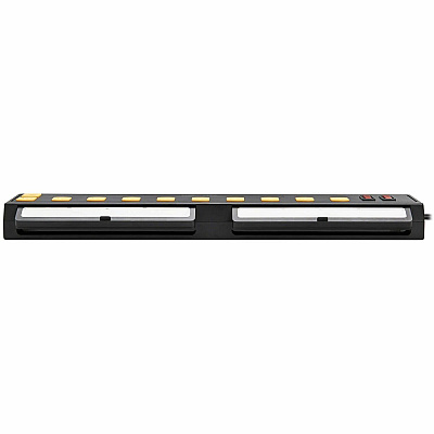 Tripp Lite Protect It! 10-Outlet Surge Protector with Swivel Light Bars - 5-15R Outlets, 2 USB Ports, 6 ft. (1.8 m) Cord, 1350 Joules, Black (TLP1006USB)