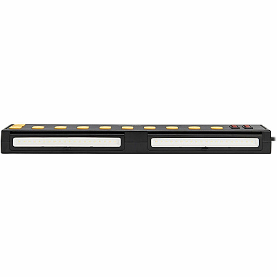 Tripp Lite Protect It! 10-Outlet Surge Protector with Swivel Light Bars - 5-15R Outlets, 2 USB Ports, 6 ft. (1.8 m) Cord, 1350 Joules, Black (TLP1006USB)