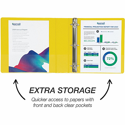 Samsill Durable Three-Ring View Binder (SAM16461)