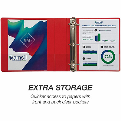 Samsill Durable Three-Ring View Binder (SAM16483)