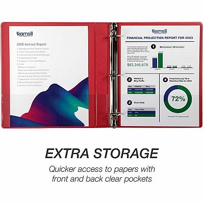 Samsill Durable Three-Ring View Binder (SAM16433)