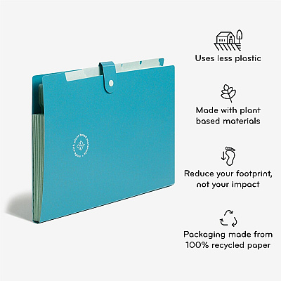 U Brands U-Eco 1/6 Tab Cut Letter Organizer Folder (UBR6592U0112)
