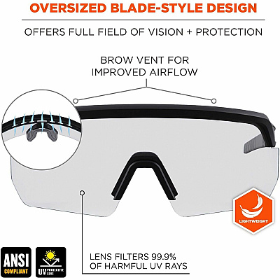 ergodyne AEGIR Enhanced Anti-Fog Safety Glasses (EGO55002)