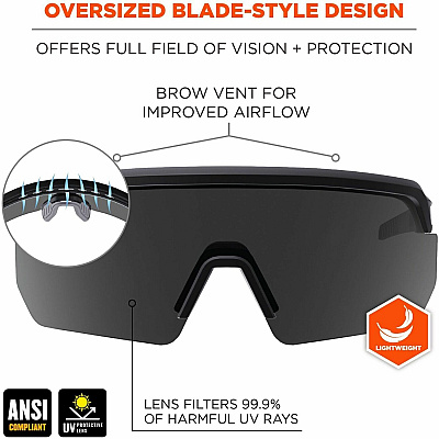 ergodyne AEGIR Enhanced Anti-Fog Safety Glasses (EGO55006)