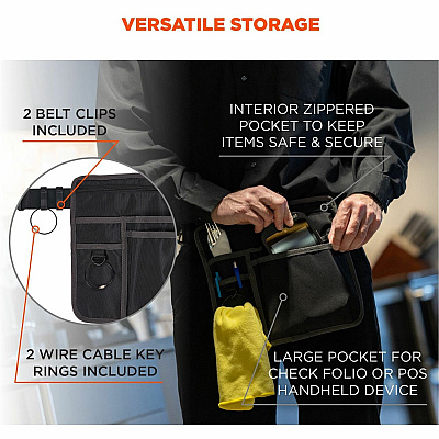 Arsenal 5716 Carrying Case (Pouch) Pen, Notepad, Handheld Device, Cell Phone, Money - Black (EGO13719)