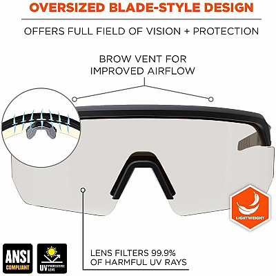 ergodyne AEGIR Enhanced Anti-Fog Safety Glasses (EGO55004)