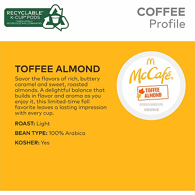 McCafe K-Cup Toffee Almond Coffee (GMT9189)