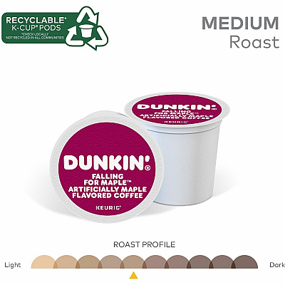 Dunkin Donuts Dunkin Donuts K-Cup Falling for Maple Artificially Maple Flavored Coffee (GMT1478)
