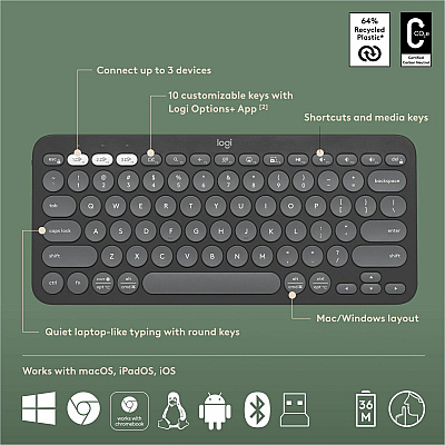 Logitech Pebble 2 Combo Keyboard & Mouse (LOG920012061)