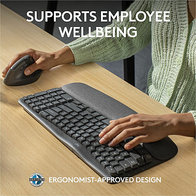 Logitech Wave Keys for Business Ergonomic Keyboard (LOG920012058)
