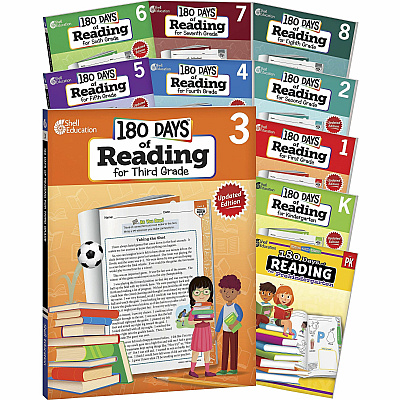 Shell Education 180 Days of Reading for Seventh Grade Printed Book (135158)