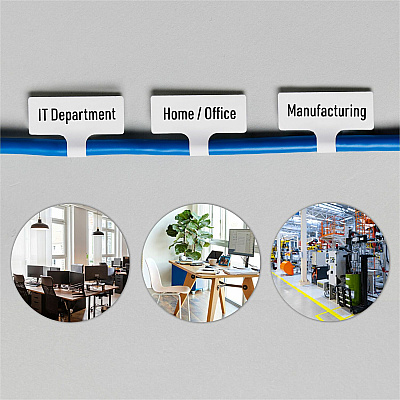Avery Cable Labels, T-Style, 1.25" x 2" , 300 Total (AVE61539)