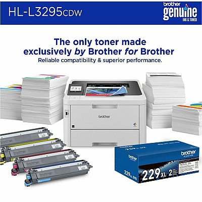Brother HL-L3295CDW Wireless Compact Digital Color Printer with Laser Quality Output, Duplex, NFC and Mobile Printing & Ethernet