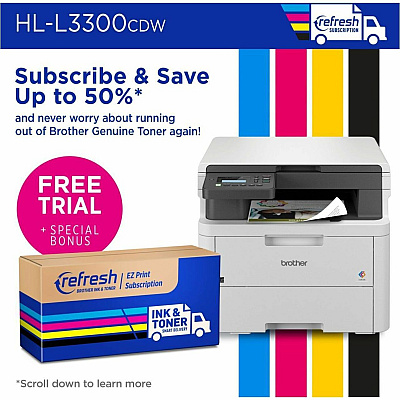 Brother HL-L3300CDW Wireless Digital Color Multi-Function Printer with Laser Quality Output, with Copy & Scan, Duplex and Mobile Printing