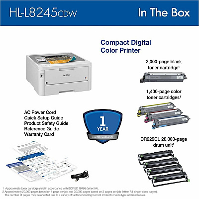Brother Workhorse MFC-L8395CDW Digital Color All-in-One Printer with Wireless Networking and Duplex Print, Scan, and Copy
