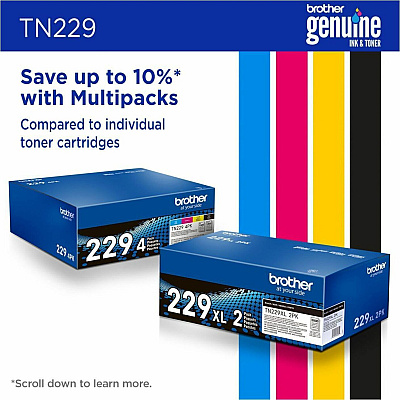 Brother Genuine TN229M Standard Yield Magenta Toner Cartridge