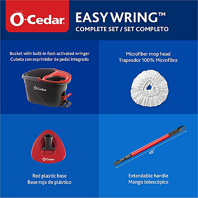O-Cedar EasyWring Spin Mop & Bucket System (FHP148473)
