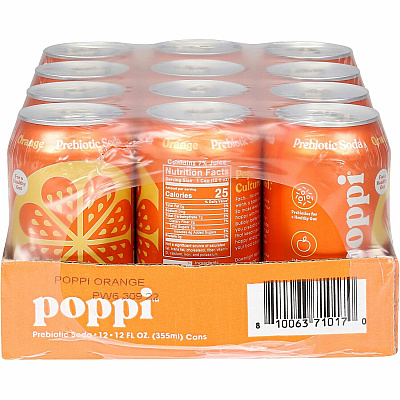 Poppi Orange-Flavored Prebiotic Soda (POI50003)
