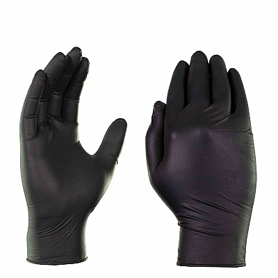 GloveWorks by AMMEX GloveWorks by AMMEX Industrial Black Nitrile Disposable Gloves (GPNB42100)
