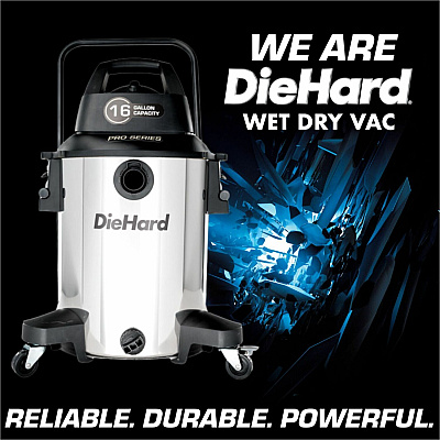 DieHard 16-Gallon 6.5 HP Pro Series Wet/Dry Vacuum (ESMDH7000701)