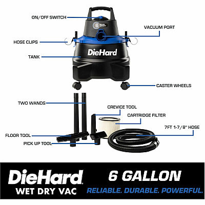 DieHard 6-Gallon 4.5 HP Wet/Dry Vacuum (ESMDH7000801)