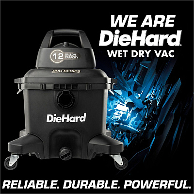 DieHard 12-Gallon 6 HP Pro Series Wet/Dry Vacuum (ESMDH7000601)